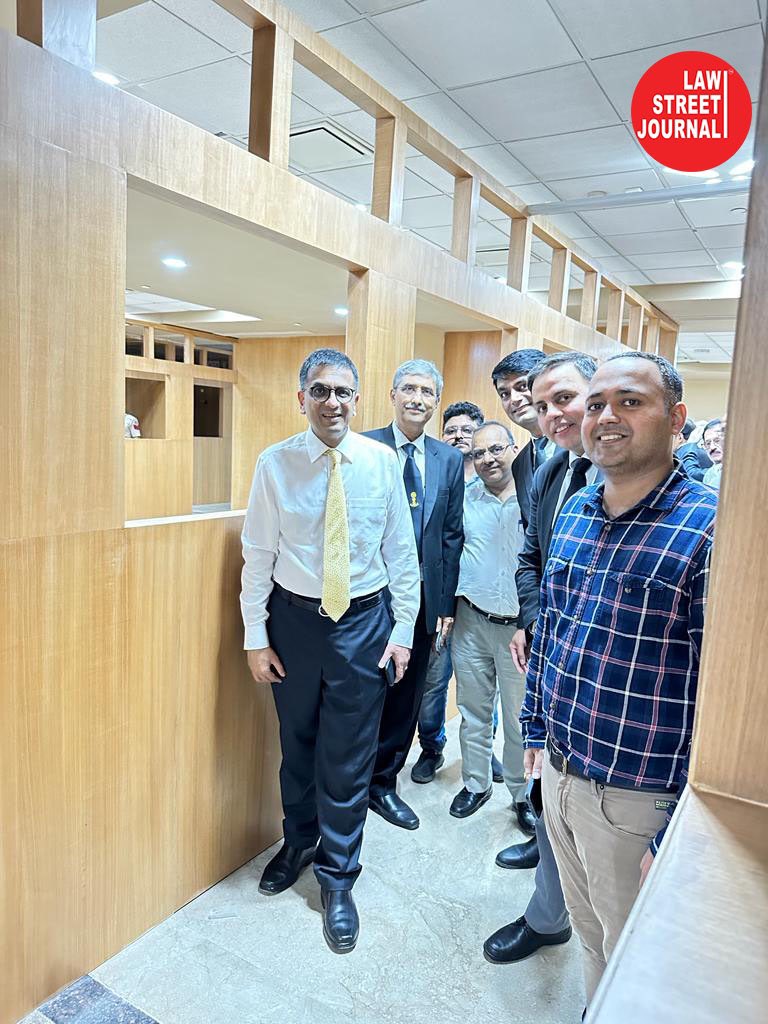 LawstreetJ's tweet photo. Behind the scenes at the Supreme Court: CJI's busy day of hearings, inspection of the work in progress of public canteen and consultation rooms.
#SupremeCourt #CJIVisit #WorkInProgress #ConstitutionBench #AdministrativeWork #PublicCanteen #ConsultationRooms #AdvocatesChamber https://t.co/BHW0Fjjr27