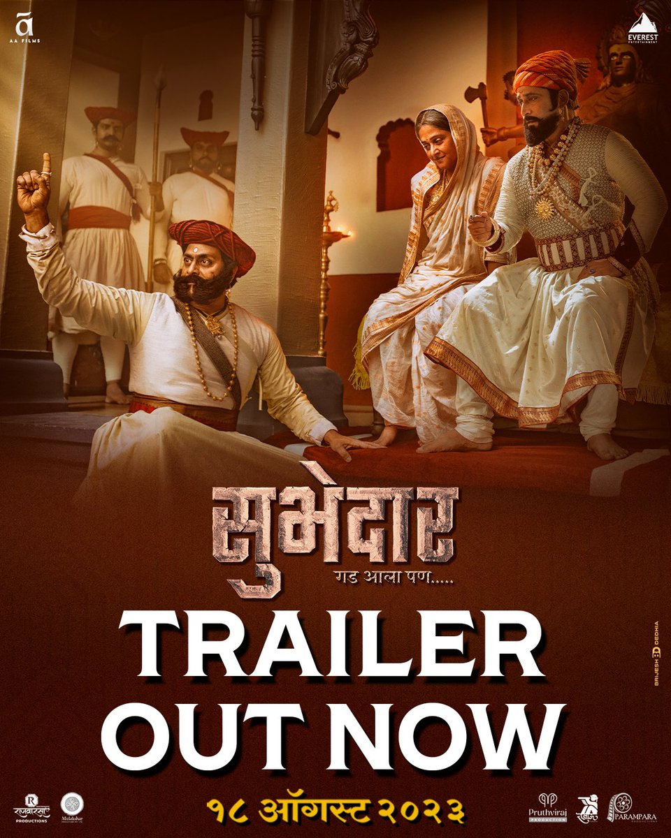 BollyHolyReview's tweet photo. ‘SUBHEDAR’ TRAILER UNVEILS… 18 AUG RELEASE… From the director of #Farzand, #Fatteshikast, #PawanKhind and #SherShivraj… Director #DigpalLanjekar unveils the trailer of his forthcoming film #Subhedar… In *cinemas* 18 Aug 2023.

Trailer 🔗: https://t.co/dQXbEdPH88 https://t.co/q2ZidA5XTj
