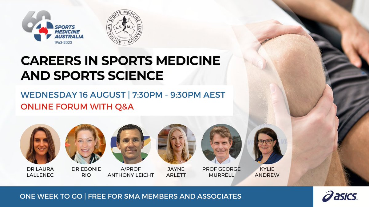 Join us next week for a special online forum to learn what you need to do, and the pathways you can take, to pursue a successful career in medicine and allied health disciplines with a sports medicine focus.

Free for SMA Members &amp; Associates.
👉 Register: zurl.co/agvz