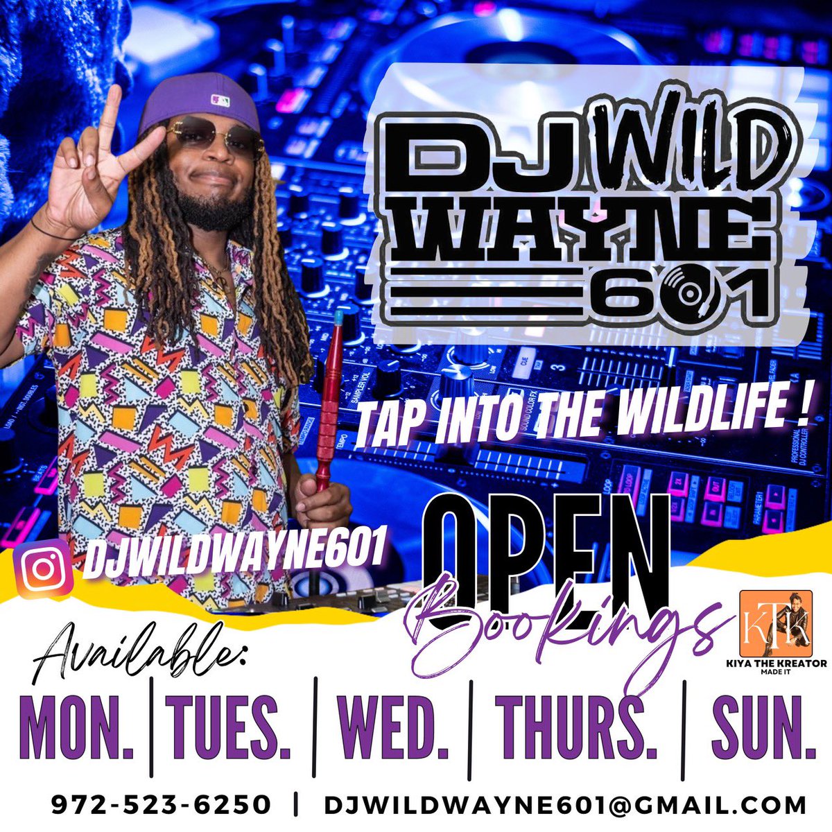 DJWildWayne601's tweet photo. Taking bookings! Let’s work https://t.co/mKliiSTa3T