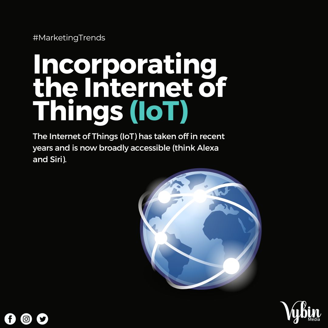 MediaVybin's tweet photo. The Internet of Things (IoT) has taken off in recent years and is now broadly accessible (think Alexa and Siri). This term describes a network of “things” that are connected through sensors
.    
Want to know more?    
Visit now - https://t.co/pJX5m81FMR
#VybinMedia #marketing https://t.co/snmt0OANFW
