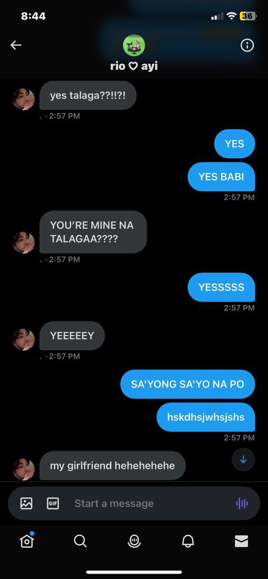 shnvain's tweet photo. After my confession, she also confessed a few weeks later. Saying na before pa raw ako umamin, gusto niya na rin daw ako, "indenial" kumbaga.

Fast forward to May 23, the time when she asked me to be her "girlfriend" (mabilis, oo). Syempre mahal ko and ready ako, umoo ako. https://t.co/0OO0jNwX3Q