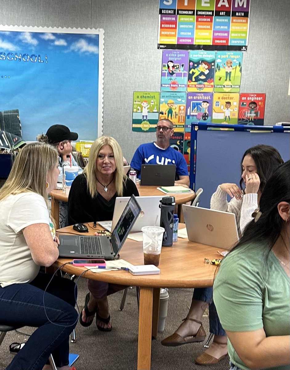 Our team….meeting today to collaborate around creating a Caring Classroom!  #maslowbeforebloom #relationshipsmatter #teachfromtheheart #WeArePBV #mcauliffeexplorers