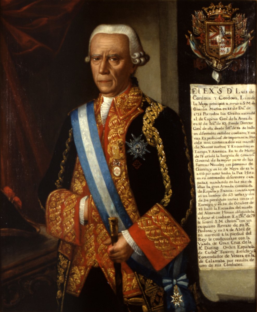 pildorashispan's tweet photo. #TalDíaComoHoy de 1780, Luis de Córdova, comandando una flota hispano-francesa, apresó en el Atlántico a 52 navíos de 2 convoyes británicos, uno hacia Norteamérica (para abastecimiento de tropas en la guerra de independencia estadounidense) y otro a la India.
Fue el mayor golpe logístico sufrido por la Royal Navy en su historia.

🖼️(derecha): «Regreso de los marinos después de la doble captura de los convoyes ingleses», del maestro @DalmauFerrer