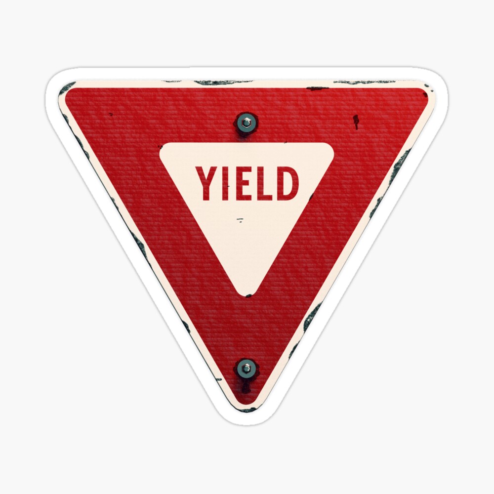 progstyle70s's tweet image. Yield traffic sign with peeling paint #RBandME:  redbubble.com/i/t-shirt/Yiel… #yieldsign #trafficsign #roadsafety #tshirt #sticker