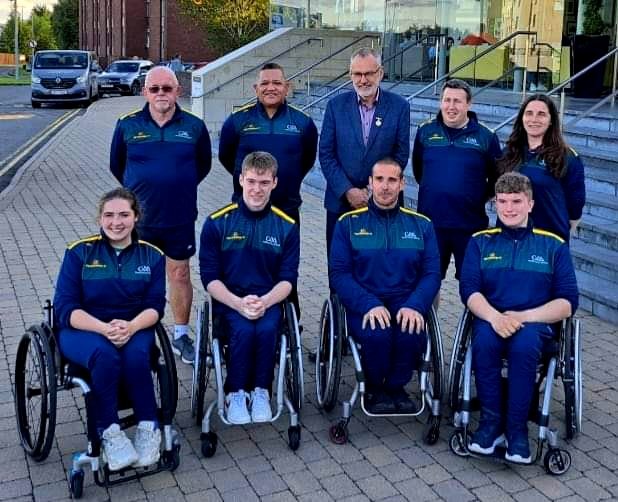 <a href="/club_munster/">Munster Wheelchair Hurling Camogie Club</a> members join players from throughout the country to represent Ireland at Prague Wheel Open Floor International, captained by Munster player, <a href="/JamesF57Shot/">James McCarthy PLY</a>
Wishing all a successful &amp; enjoyable trip☘️

#GAAInclusion #GAABelong 
<a href="/mccartla/">Larry McCarthy</a> <a href="/GerMcTavish/">Gearóidín Ní Thaibhis</a> <a href="/officialgaa/">The GAA</a>