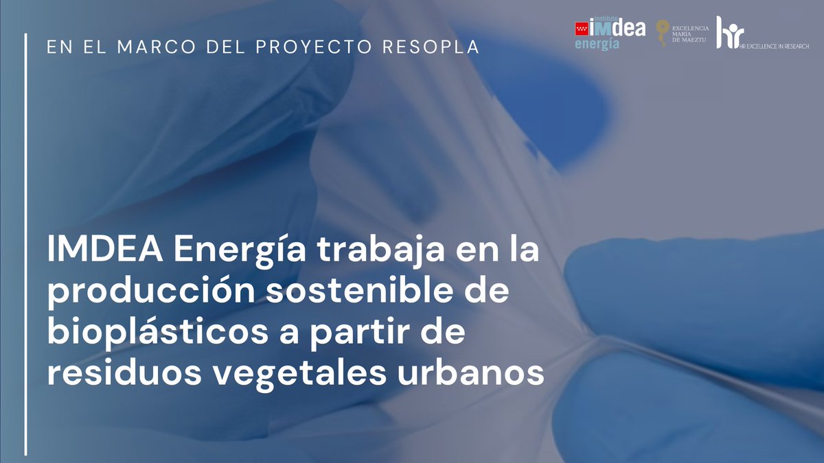 ♻️ La Unidad de <a href="/Biotech_ImdeaE/">Biotech IMDEA-E (BTPU)</a> de #IMDEAEnergía trabaja en la producción sostenible de bioplásticos a partir de residuos vegetales urbanos.

Junto al <a href="/CIEMAT_OPI/">CIEMAT</a>, el proyecto #RESOPLA busca busca simplificar el proceso de conversión y reducir costes.

c.madrid/9uhcq