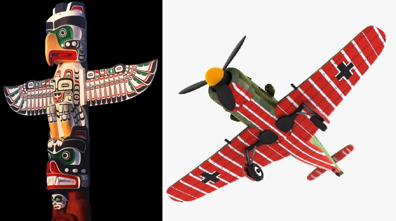 rooty97's tweet photo. @ElonMuskAOC It looks like an apache totem... I also don't know why it makes me think of nazi aircrafts https://t.co/oFIzZNFlZq