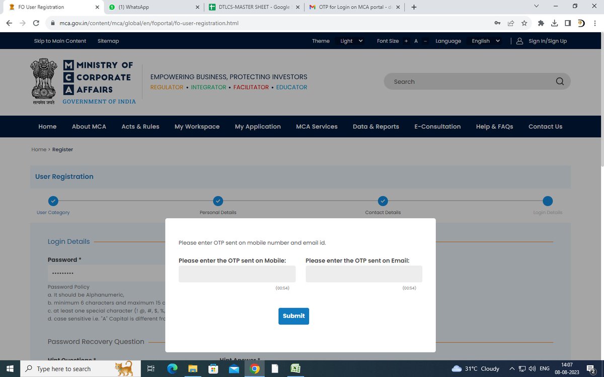PayalCh86043630's tweet photo. Speechless!
Ticket ID is FO_202308091046252 
From last Three days I have try at least 50 times to send OTP for creating Business profile of Director But OTP Not received in Mobile number although he is receive other OTP from another person@MCA21India @HelpdeskMCA21V3@nsitharaman https://t.co/k0oYC8Srl2