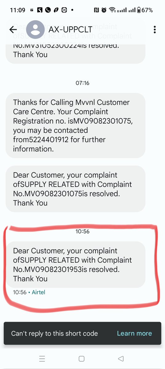 prateeksri92's tweet photo. No electricity from yesterday 10PM &amp; the power is not restored yet
But surprisingly, received a message stating that my problem is resolved.

#GoodGovernance in U.P.
@myogiadityanath  @myogioffice @UppclChairman @UPPCLLKO 
@MVVNLHQ @aksharmaBharat 
@yadavakhilesh @anandibenpatel https://t.co/65ltcMLKnV