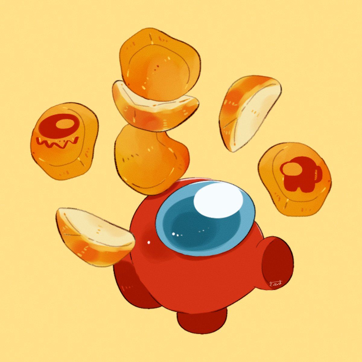 Crew(Among Us) 「potato&nugget」|てんみやきよのイラスト