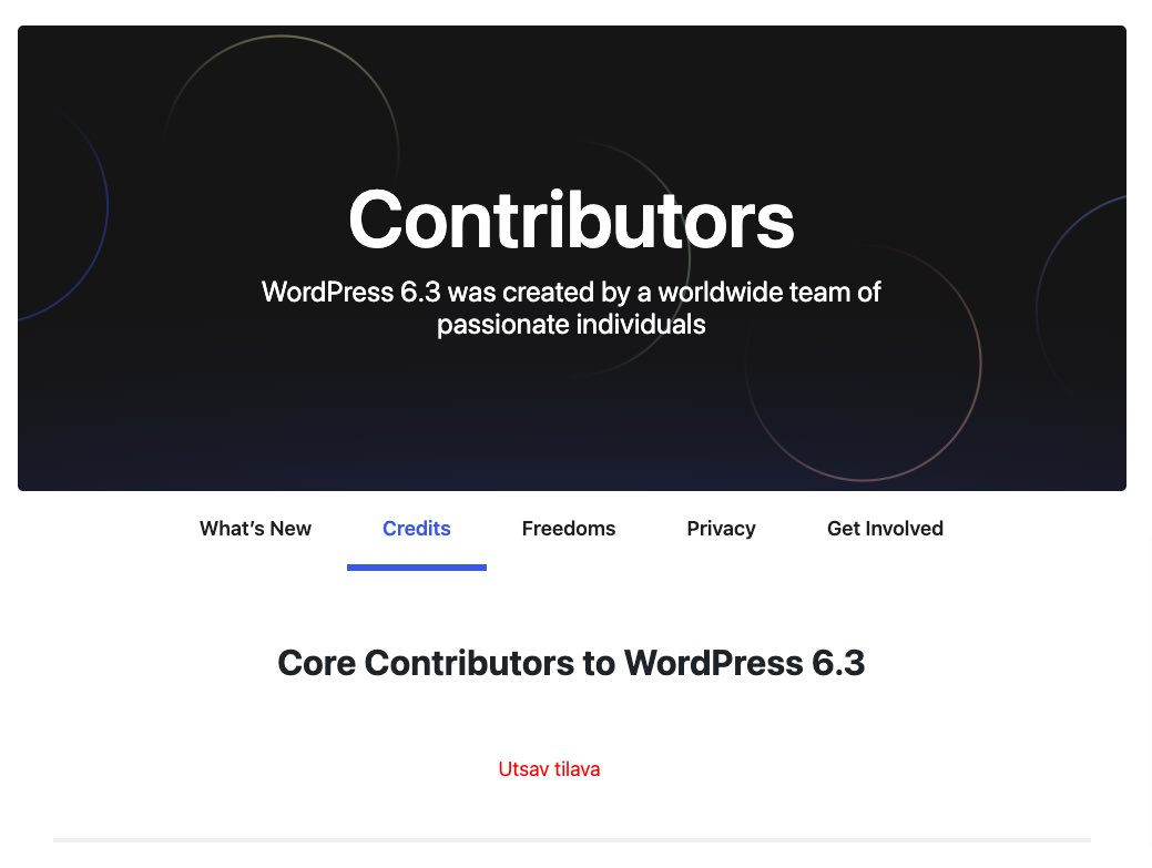 utsavpatel91's tweet photo. π’Proud to be part of Core Contribute list for #wordpress 6.3 ππππ
@wordpressdotcom
#lovewordpress https://t.co/qH93dTdgA8