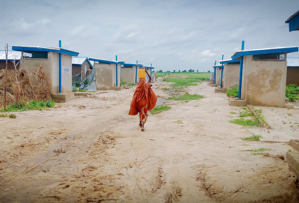 IOM_Nigeria's tweet photo. Long-term solutions are crucial for promoting stability, dignity, and a sense of permanence for those affected by conflict. 

In Borno State, the Kalari settlement is home to 70 households and is an example of IOM's dedication to addressing the housing needs of the displaced. https://t.co/egak32fvAP