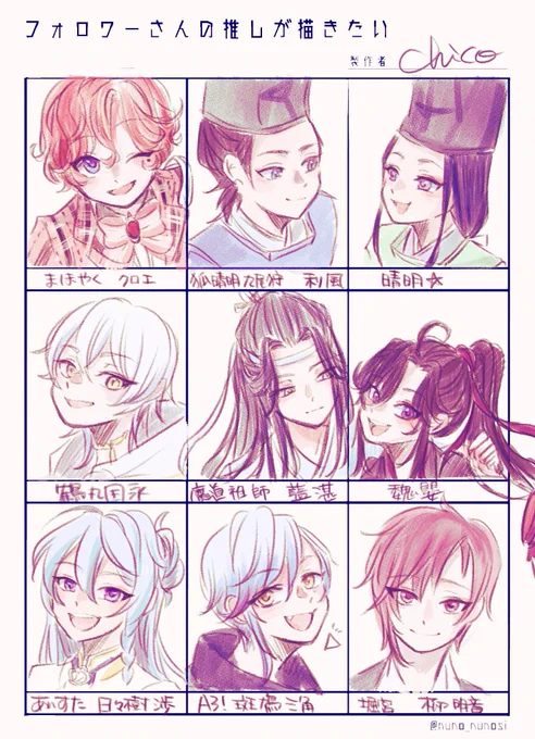 フォロワーさんの推しが描きたい! お付き合い頂きありがとうございました〜!! ほぼミリしらでしたが楽しかった!