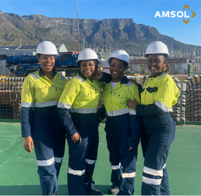 A_M_S_O_L's tweet photo. We're proud of our dynamic workforce and marine professionals who contribute positively to our industry. With National Womenβs Day celebrated today in SA, we recognise the value of diversity & pay tribute to the women of AMSOL who drive transformation in our sector. https://t.co/zlLozG9DJ1