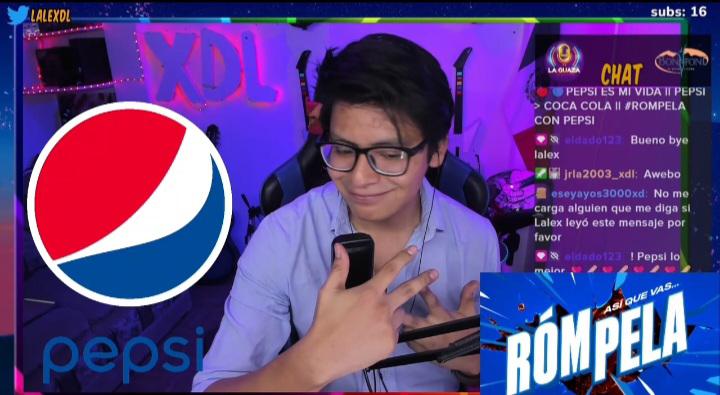 lalexDl's tweet photo. Señor @PepsiMEX ya estamos listos para que nos patrocine en #Rómpela el mejor streamer para la ocasión lalexdl https://t.co/wPhU9p3gXI https://t.co/yQAe2nbjP0