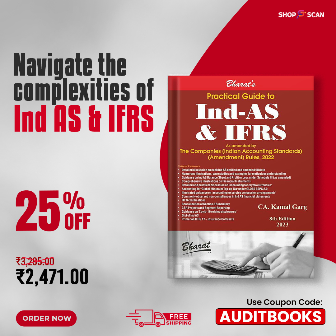 shopscan_in's tweet image. Practical Guide to Ind AS &amp;amp; IFRS by CA Kamal Garg

Take advantage of the limited-time offer of a flat 30% discount and free shipping.

Use Coupon code: AUDITBOOKS

Buy Now: shopscan.in/product/practi…

#practicalguide #indas #ifrs #tax #law #taxbooks #lawbooks #shopscan