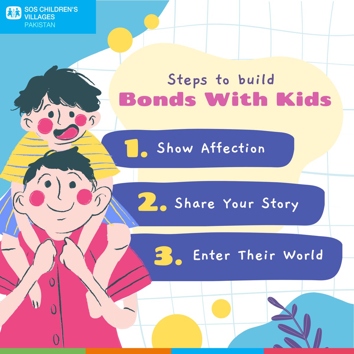 soschildrenpk's tweet photo. 💖 Empower Kids: Build trust &amp; respect boundaries. Share moments that matter. Strengthen confidence, shield from abuse.

#ChildEmpowerment #BuildTrust #ProtectKids #SOSPakistan https://t.co/VLZk2BAjod