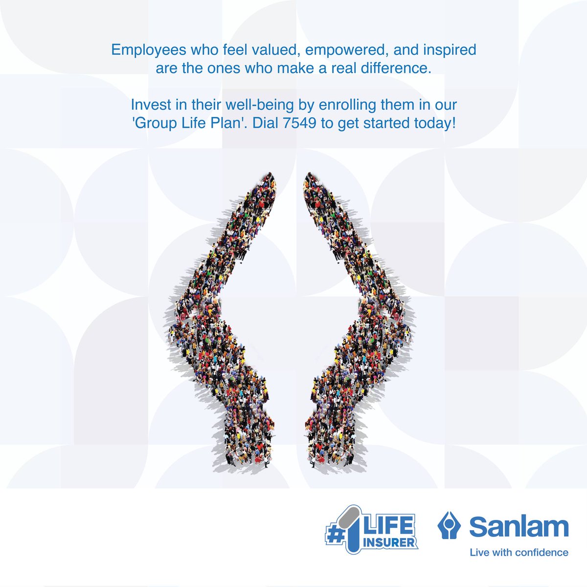 SanlamZambia's tweet photo. Valued employees are the heartbeat of a thriving organization. Protect them with financial cover by enrolling them in our 'Group Life Plan today! Contact us today on 7549 or CustomerCare@zm.sanlam.com #GroupLifePlan #Sanlam #LiveWithConfidence #employees #business #hr #employers https://t.co/m4bGVXS3K5