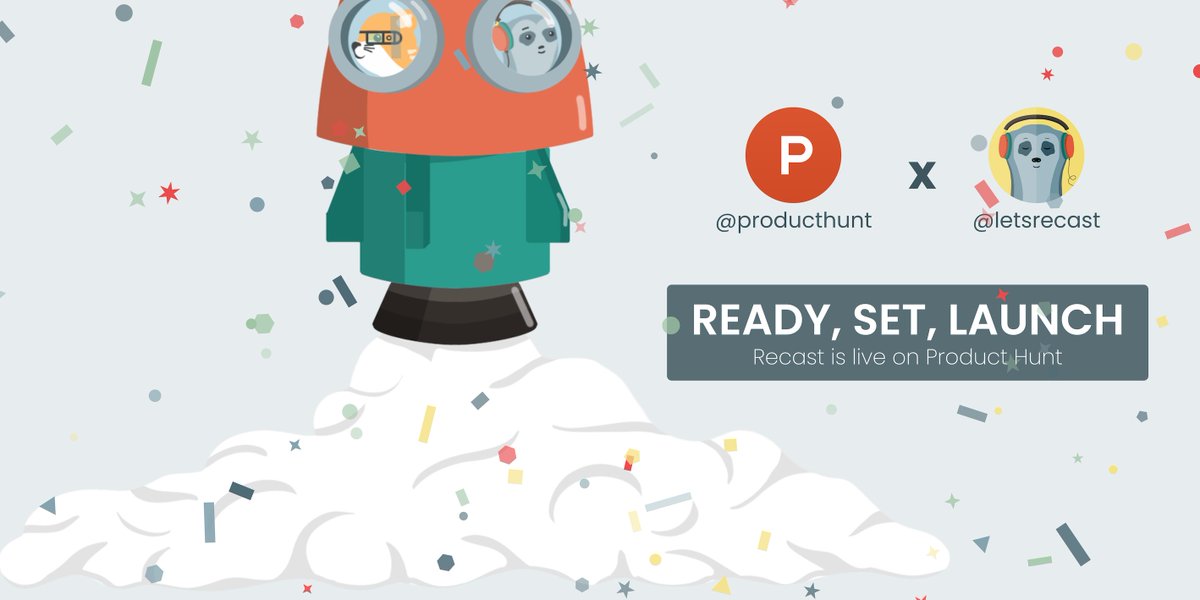 The wait is finally over! 🎉

Recast is now LIVE on <a href="/ProductHunt/">Product Hunt 😸</a> ! 🚀✨

Time to head over to PH to share your feedback and support with the community.

producthunt.com/posts/recast-4