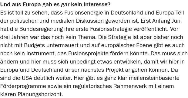 DomTHell's tweet photo. #MarvelFusion: "Insgesamt wurden über sechs Milliarden Dollar in #Fusionsenergie investiert, 90 Prozent davon in den #USA". Nennt langfristige Förderprogramme, Partnerschaften u Regulierung als notwendige Grundlage für Planungssicherheit
https://t.co/O3Pz6ukvdC https://t.co/4w4WRMZXiA