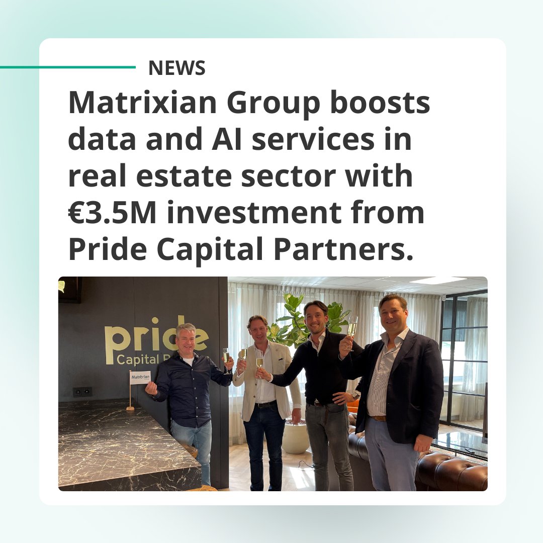 We are proud to share that we have received a new investment from Pride Capital Partners. The investment accelerates our data and AI services in the real estate sector, enabling us to innovate faster and expand internationally.

Read the full article here: bit.ly/3YqYY2Q