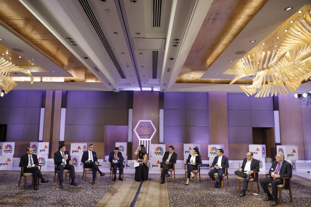 SanjeevKrishan_'s tweet photo. Had a wonderful discussion with an eminent panel of CEOs from the manufacturing sector at the third edition of PwC India and CNBCTV-18's #CEODialogues. https://t.co/3UJHBRR9kX