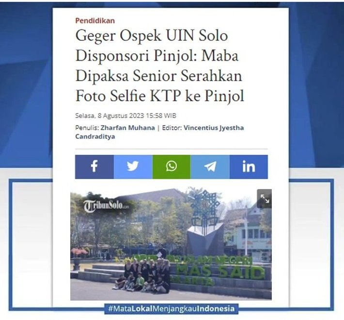 Waduh masih terjadi aja Ospek aneh di Jaman Merdeka Belajar