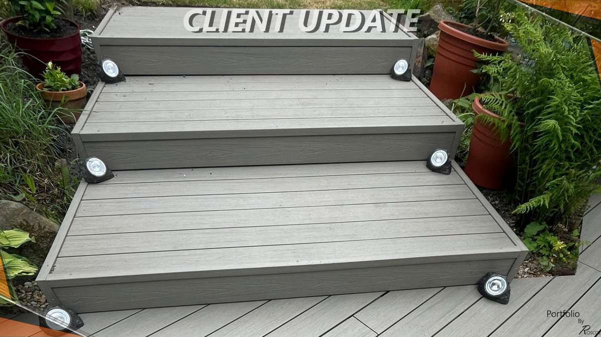 RoscoePortfolio's tweet photo. Update from our decking job down in whitworth, our customer added these feature lights to their steps💡 

☎ 07834702547
📧 info@roscoeportfolio.co.uk

#construction #architecture #design #building  #renovation #engineering #contractor #home #realestate  #satisfying https://t.co/M3872b1QeV
