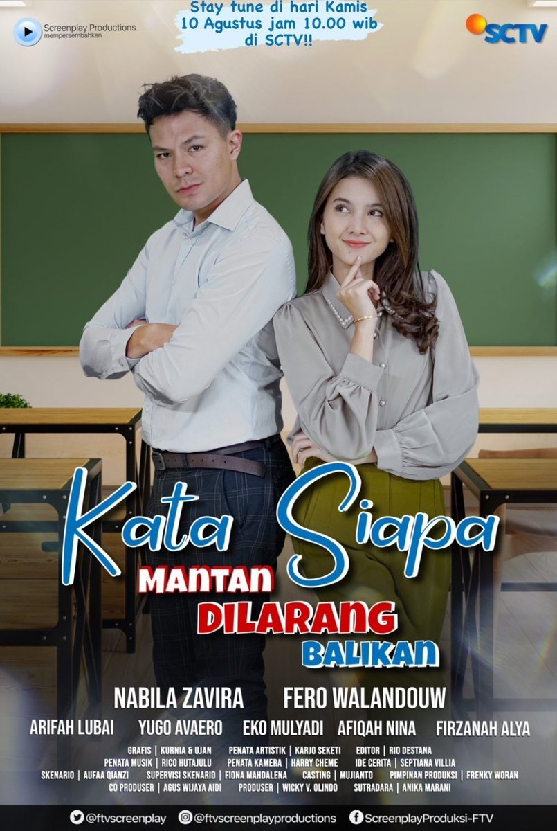 Jangan lupa besok ada <a href="/Afiiqaaahh/">Amanina Afiqah</a> di <a href="/SCTV/">SCTV</a> dalam FTV Kata Siapa MANTAN DILARANG BALIKAN. Ditonton ya gaisss