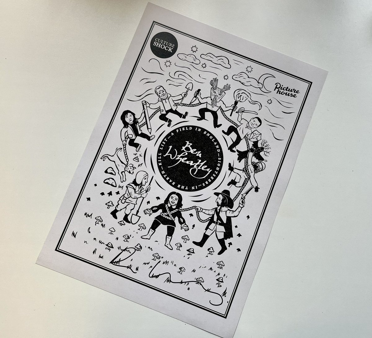 90minfilmfest's tweet photo. We’ve got a gorgeous @AdamHowling print *signed by Ben Wheatley* to give away, from our friends at @picturehouses ✍️ to celebrate our new A Field In England podcast 🔊 https://t.co/s14Whpdoxm Just RT &amp; follow for a chance to win! 🤞 https://t.co/Nvysju7XoY
