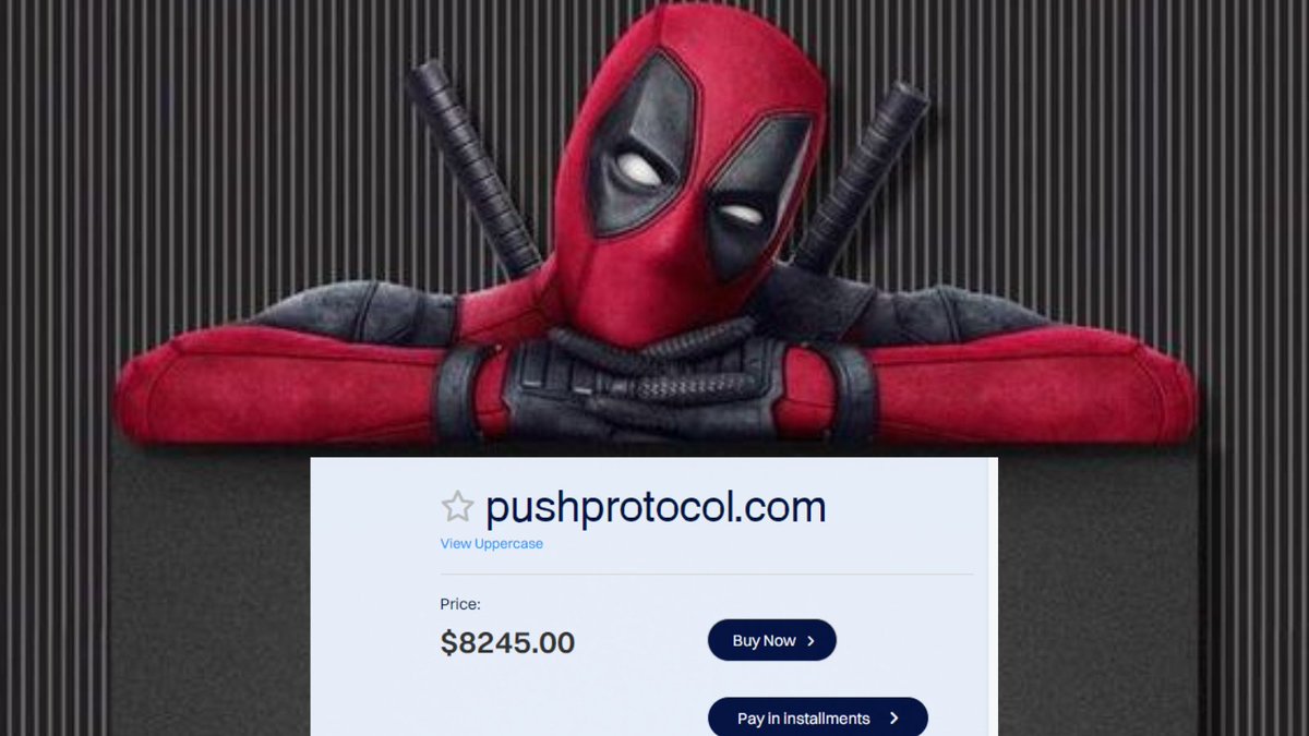 duacrypto's tweet photo. "🚀 Boost Your Brand with .com Power! 💼🌐

Why settle for .org @pushprotocol  when you can own the premium .com domain? 💥 Unlock instant recognition and credibility. Valued at $8245 by Brandpa, https://t.co/Cy5PbpTMSU is your key to online success.

Pay in installments, secure now before it's gone! Make an offer that fits. Don't miss out – stand out! Contact me today. 💰 #DomainForSale #OnlineSuccess #crypto #web3 #Ethereum #Domains #domainname #domainsale #PoweredByPush $PUSH