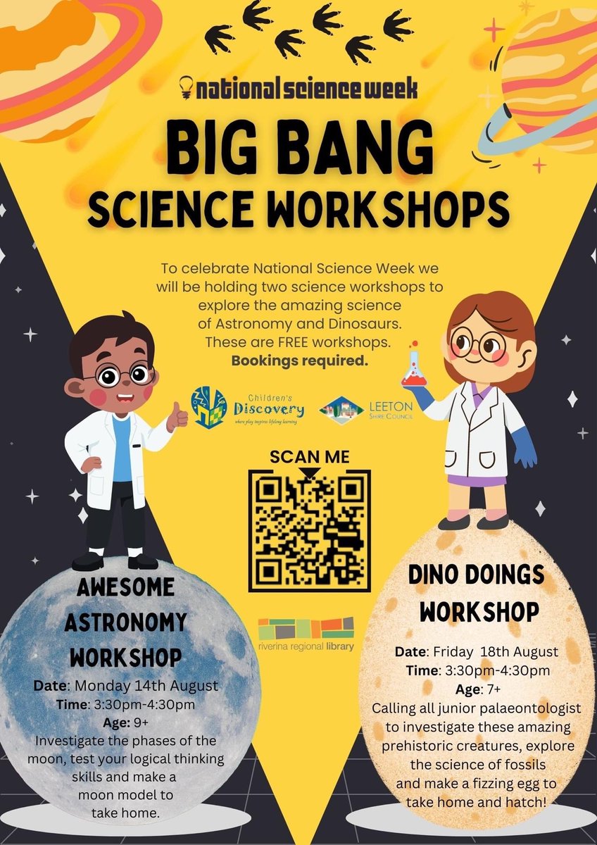 Awesome astronomy and dinosaur doings - really “big bang science” at Leeton Shire Library for science week.
#scienceweek #library #stem