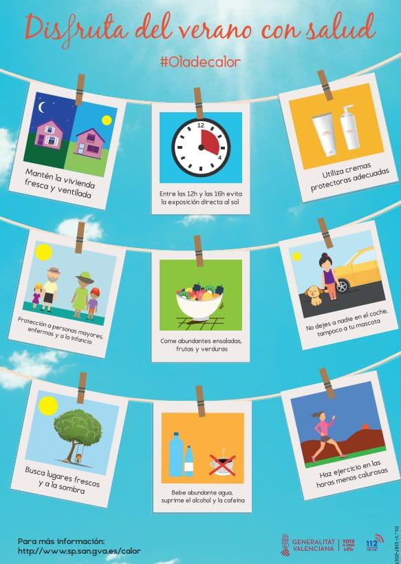 calp_ayto's tweet photo. ☀️🥵 Aviso por altas temperaturas para mañana jueves 10 de agosto. Os dejamos estos consejos para combatir el calor. #Calp #Calpe https://t.co/P13WK2QRML