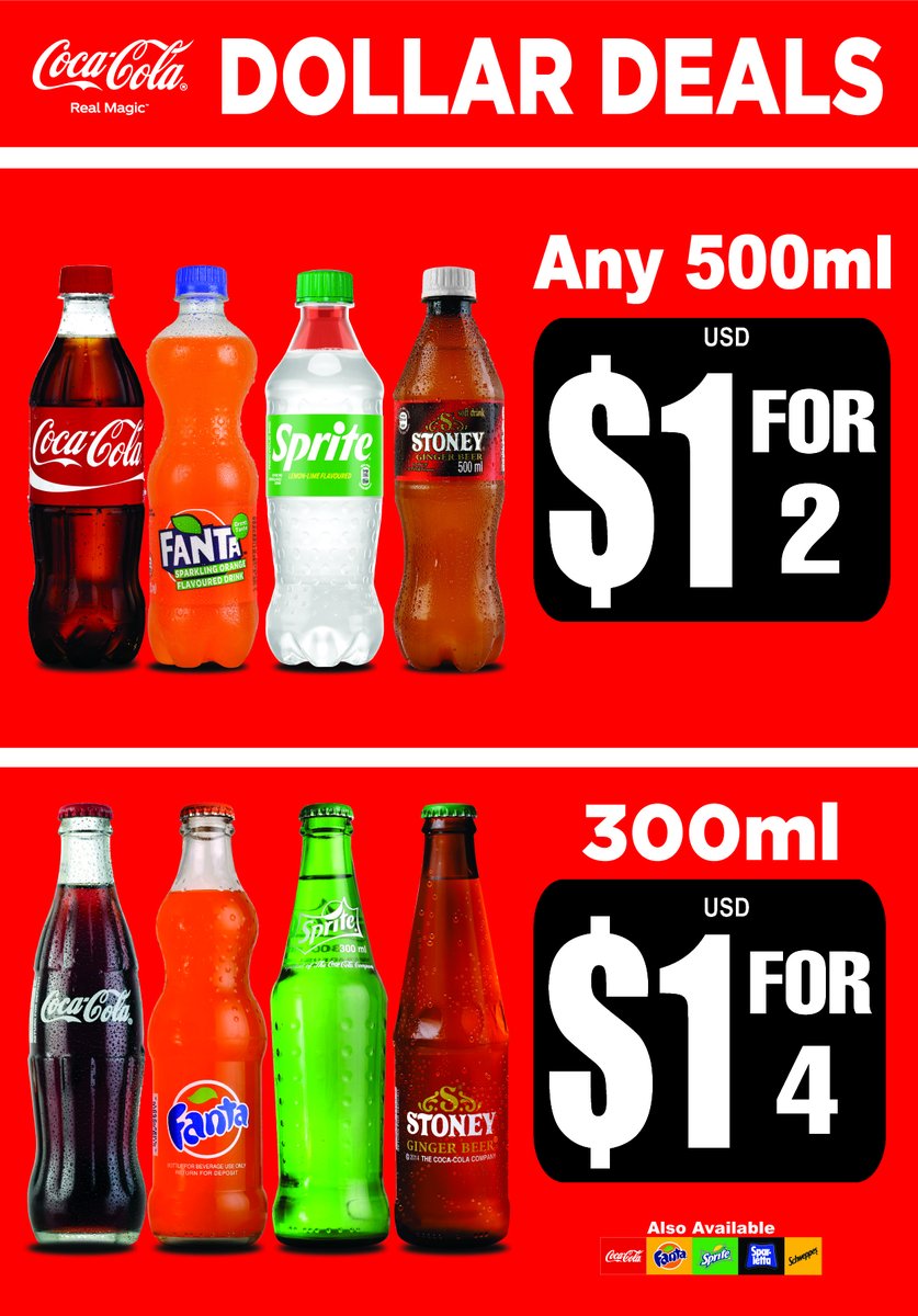 DeltaCorpZim's tweet photo. For 500ml PET “Meals are tastier with Coke #RecipeForMagic https://t.co/qLcJHZbUd3