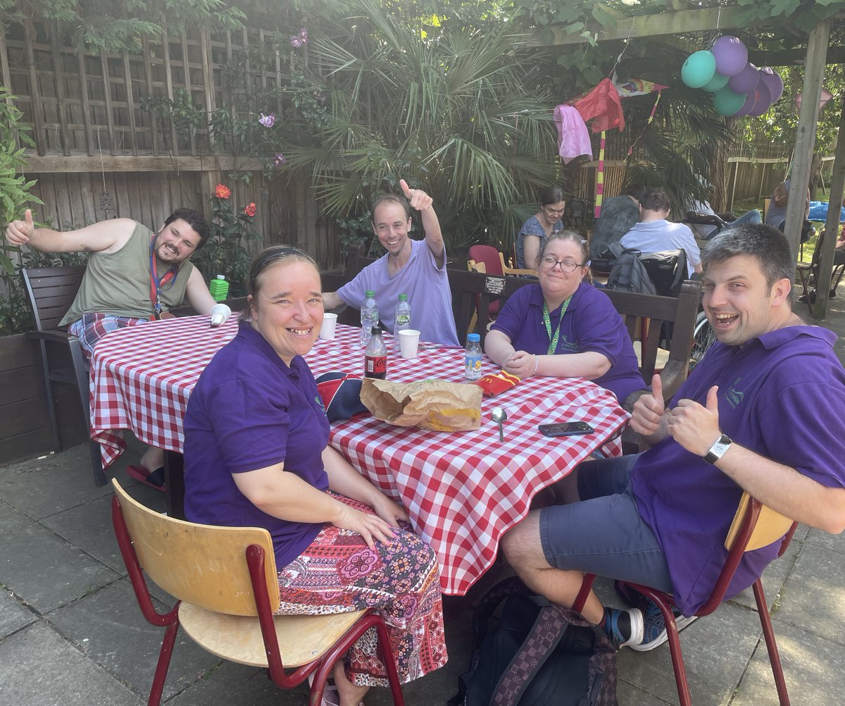 EnhanceAble's tweet photo. 🌞🥗🥤 Join The CLICK in our garden this week for some great company and lovely food in the sunshine! 🥤🥗🌞

► To learn more, visit: https://t.co/kIhARTVvPX ◄

#ClickByEnhanceAble #Enhanceable #Kingston #Charity #ASD #DisabilityAwareness #CommunityHub #Cafe #Surrey https://t.co/8Rl0bbnOmg