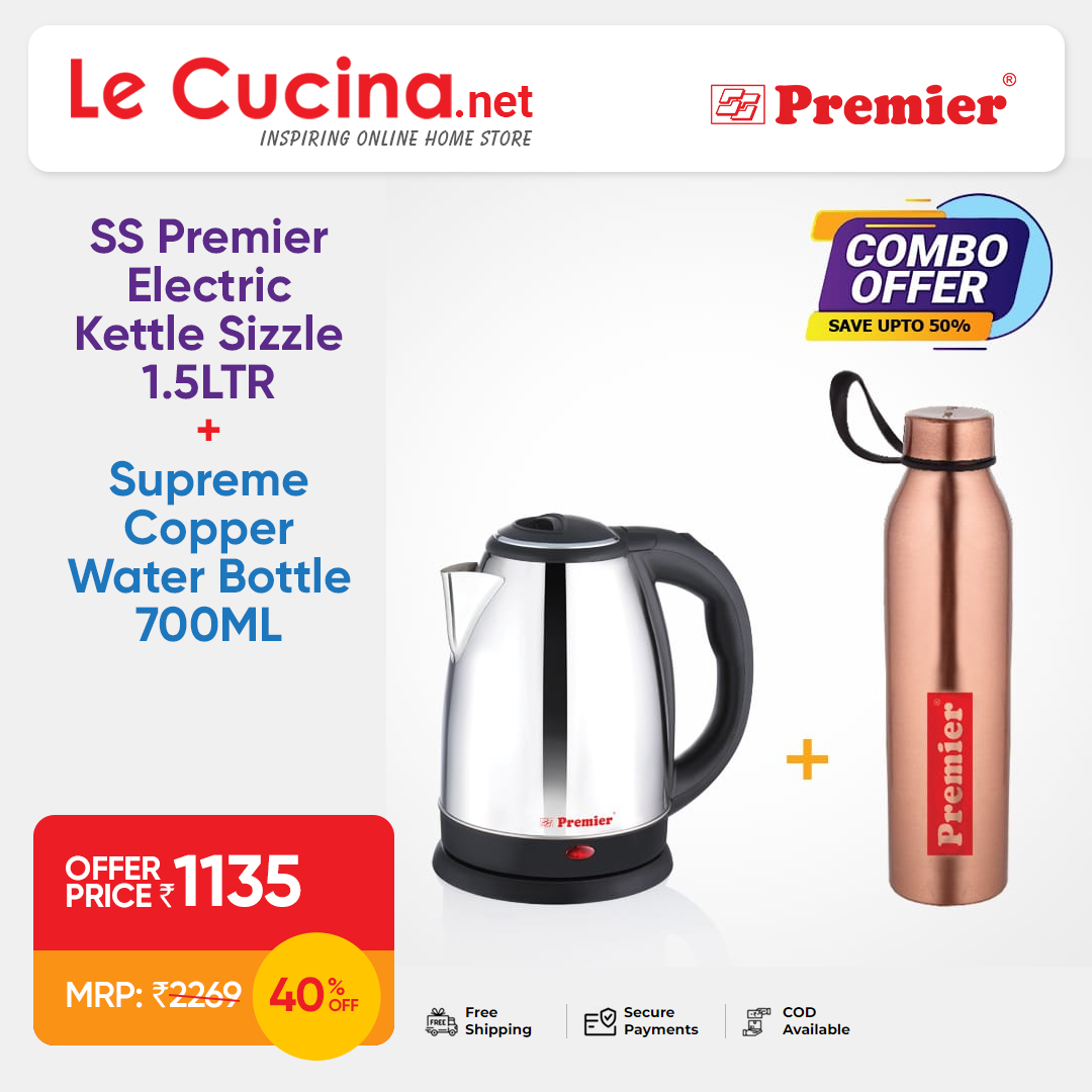 SClasticon's tweet photo. #ElectricKettle  + #Copper #waterbottle combo offer only at Lecucina online store. https://t.co/chqjcKyQWC