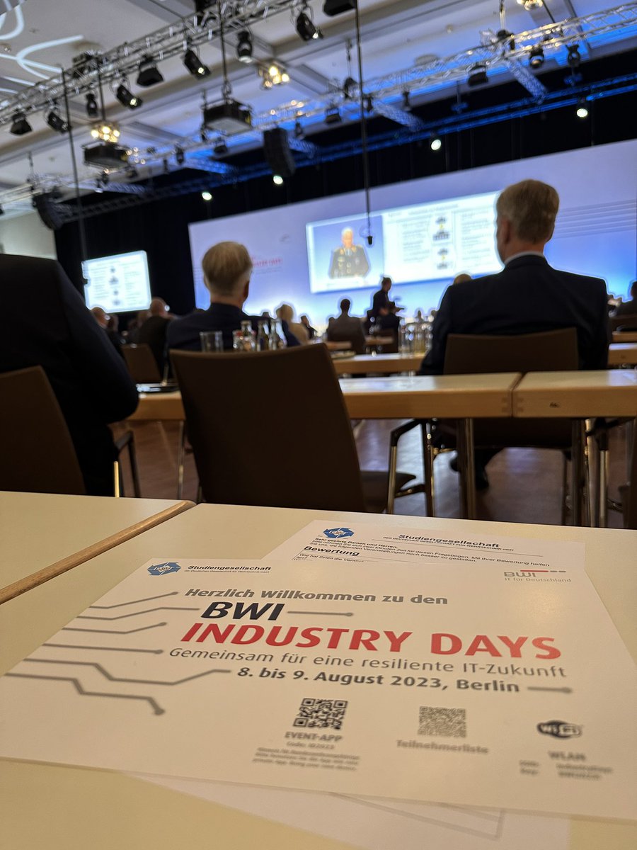 Heute auf den BWI industry days.