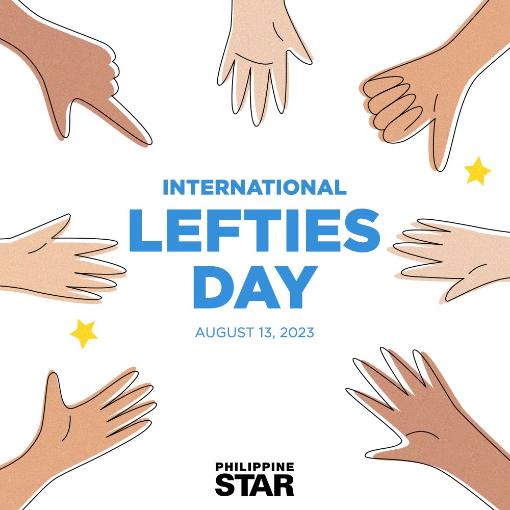 PhilippineStar's tweet photo. Quick-drying pens are your best friends! Happy International Lefthanders Day! https://t.co/qkj6viFtSD