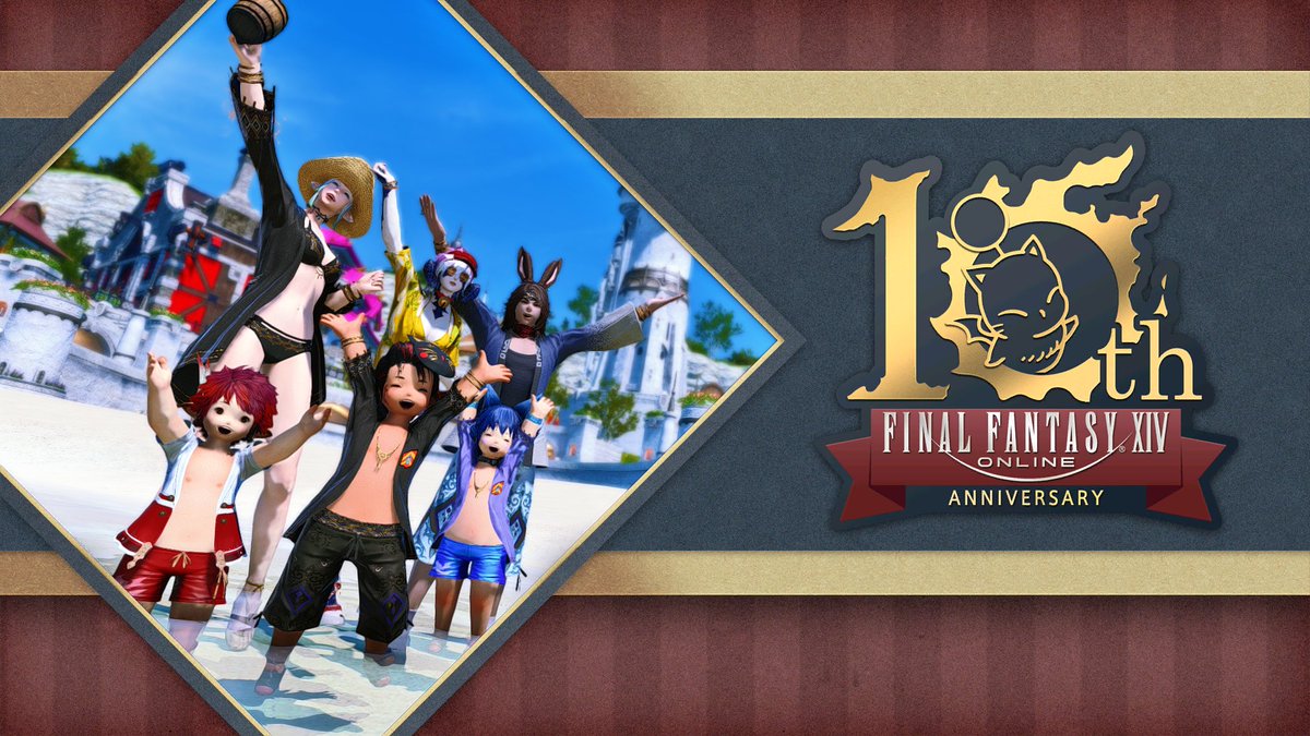 FlaresXIV's tweet photo. Happy 10th Anniversary FFXIV from us at the Crystal Flares! ✨🔥

📸: Balado Dulado, Alistar Alternis, Xeros Zrunis, Vasati Trismyar, Conchobar Sharunegan, Aylin Kahkol https://t.co/gte7hqkFIR