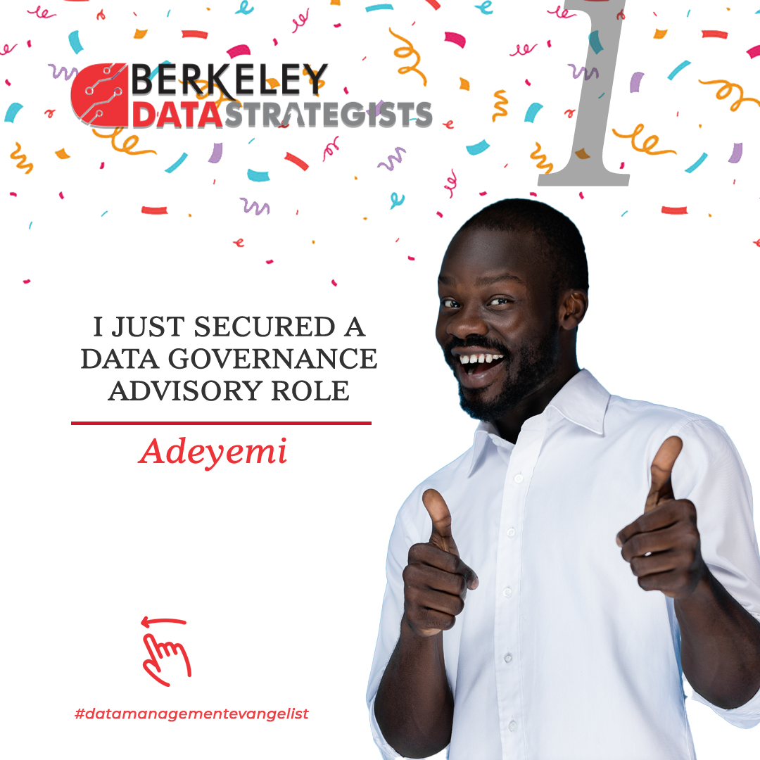 BdsBerkeley's tweet image. We Get Succes Stories every day!!! 

Join us and you&apos;ll be glad you did for the rest of your life for making this significant decision.   

Don&apos;t snooze!  

Join the moving train now.  

#DataManagement #DataTransformation #DataGovernanceFramework #Ittraining @LNCtoday