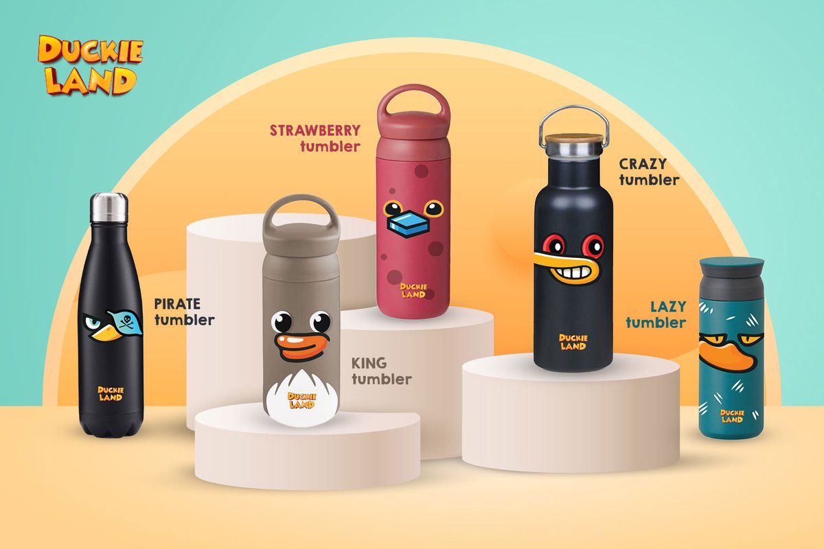 who's excited with our new Duckie Land Tumbler ?? #DuckieLand Download Duckie Land NOW!! duckie.land/download