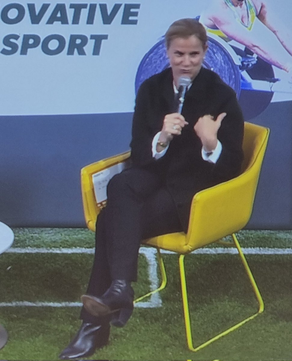 Great to hear wise words about #leadership in #sport &amp; life from #JillEllis Pres San Diego Wave FC today at The Winning Playbook #leadinginnovativechange Forum. She challenges women leaders to "Be visible, be a voice &amp; create community" #tilitsdone #legacy23