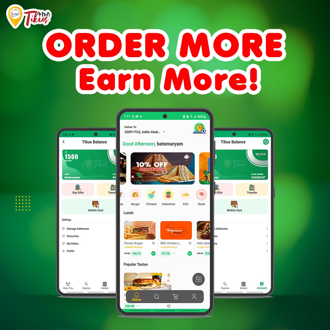 💥 Your Loyalty, Our Appreciation: 
🙌 We're celebrating more than just delicious bites. 🔥

Experience the power of loyalty by collecting points, enjoying rewards, and spreading positivity through every tap. 🥰🥰

#Tikus #tikusdelivery #delivery #ትኩስ #ትኩስዴሊቨሪ