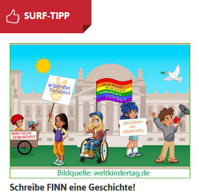 fragFINN_de's tweet photo. Geschichten-Aktion: Kinder können uns zum Motto des diesjährigen Weltkindertages "Jedes Kind braucht eine Zukunft!" eine Geschichte schicken. Einsendeschluss ist der 10. September. Mehr Informationen: https://t.co/eqVP54hnxJ https://t.co/KRzZLHzBLx