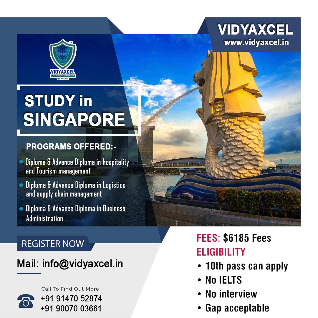 🌏 Planning to Study Abroad? 🎓🌍
     Study in Singapore
Admission open for January 2024
🌐vidyaxcel.in
📱:-9147052874
📱:-9007003661
#Diplomacourses #studyabroad #overseaseducation #studyinSingapore #Norquestcollege #intake #january2024 #admissionopen #studyinUSA