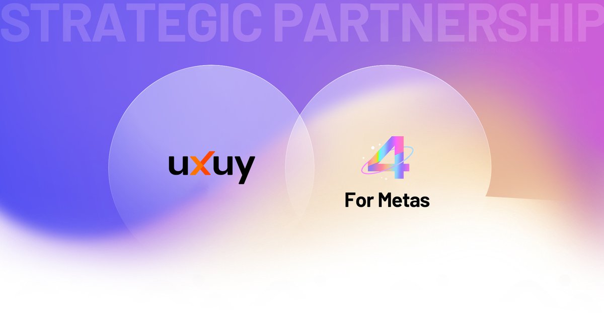 4metas's tweet photo. We are glad to announce that we have reached a new partnership with @uxuycom
UXUY is the next-gen MPC-based decentralized trading platform that supports all Chains for Any Token.
#Web3 #web3community #GameFi #Metaverse #gamedev #Web3Gaming #ForMetas https://t.co/XtpuDRZyH1