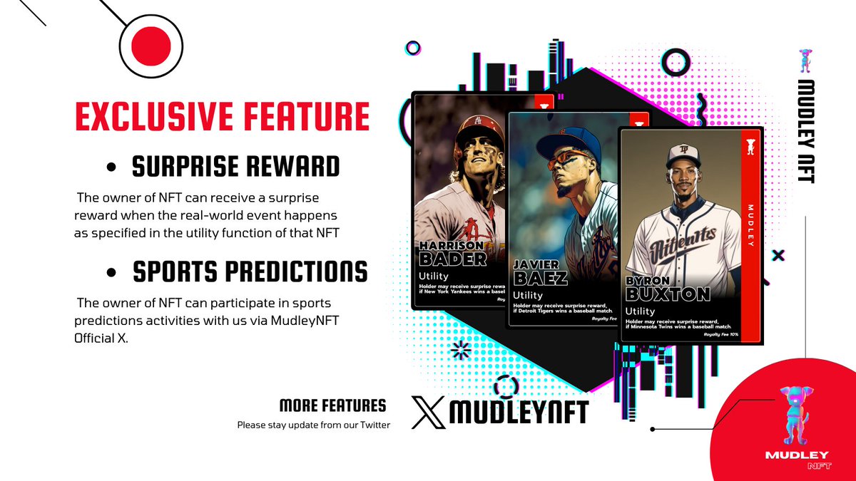 MudleyNFT's tweet photo. 📢Giveaway 10 MudleyNFT !!   
    
- Like &amp; RP 
- Follow @MudleyNFT
- Tag 3 friends +  #mudleynft  

On 10 August 2023 at 01:00 PM(UTC+7), there will be an announcement for the lucky person who receives NFT on Official X. #NFTGiveaways #MLB #Crypto #Solana https://t.co/jen7uhVW66