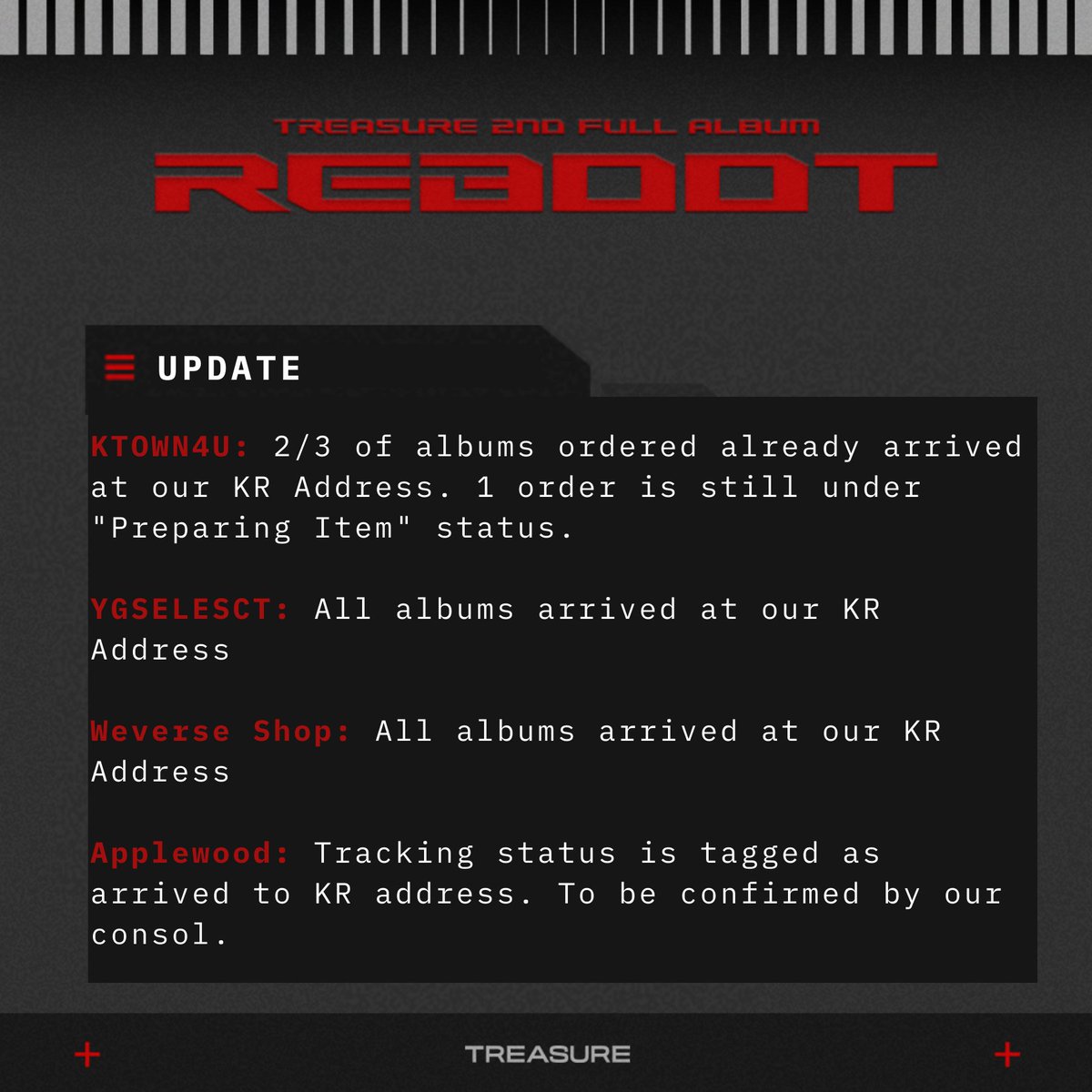 multi_popstore's tweet photo. [🇵🇭PH GO] #MpopS_Update   TREASURE - 2ND FULL ALBUM [REBOOT]  NON-PROFIT PH GO https://t.co/o1YHwIgsJe