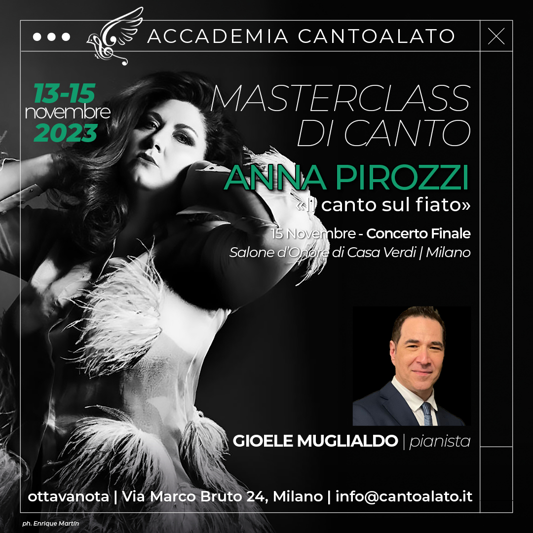 cantarelopera's tweet photo. Milano - Accademia Cantoalato
Masterclass di Canto con ANNA PIROZZI
13 - 15 Novembre 2023
Scadenza iscrizioni: 28/10
https://t.co/SlFw00tn2D

#masterclassforoperasingers #masterclasscantolirico  #annapirozzi #operasingers #milano #operalirica #cantarelopera #cantareloperanews https://t.co/nOyLpBuYWA